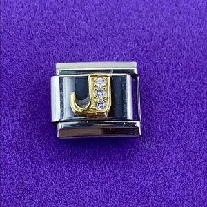 💛 Y2K Stainless Steel 18k Gold Initial 'J' Charm Link